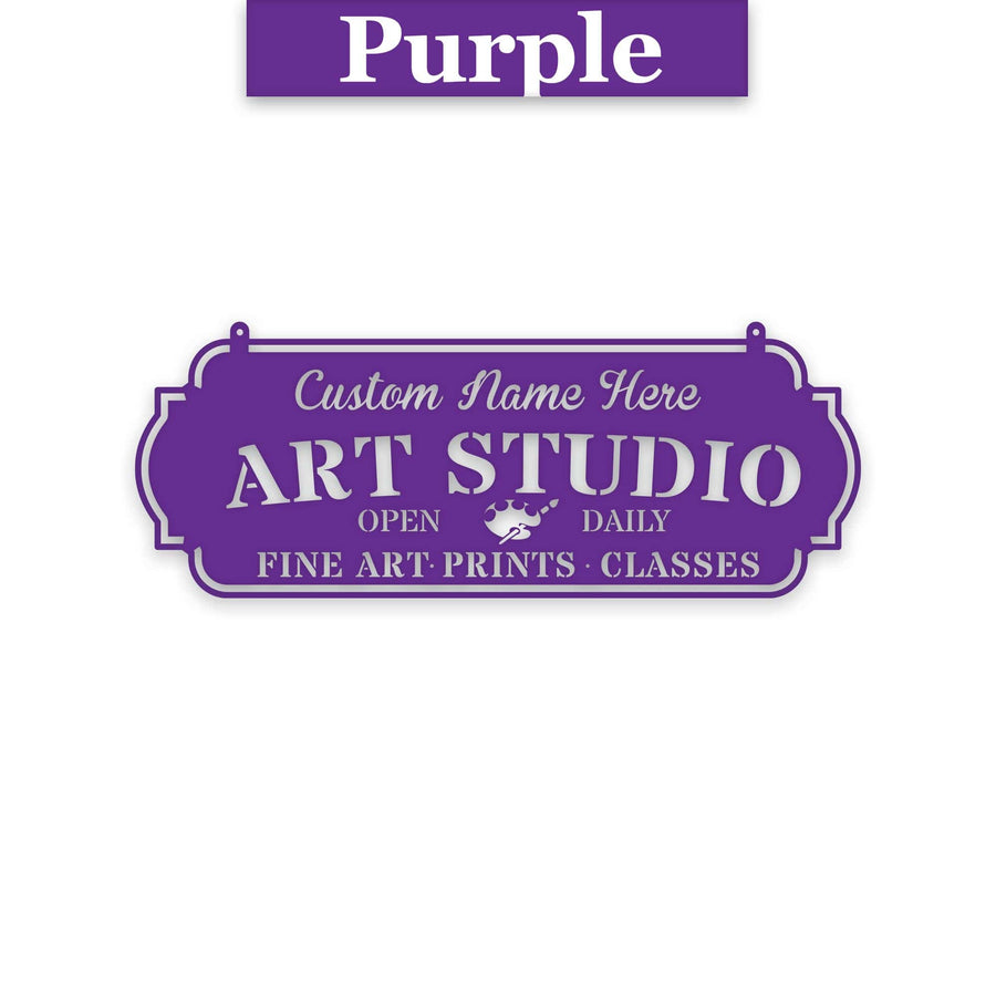 Personalized Art Studio Metal Sign