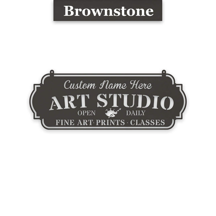 Personalized Art Studio Metal Sign