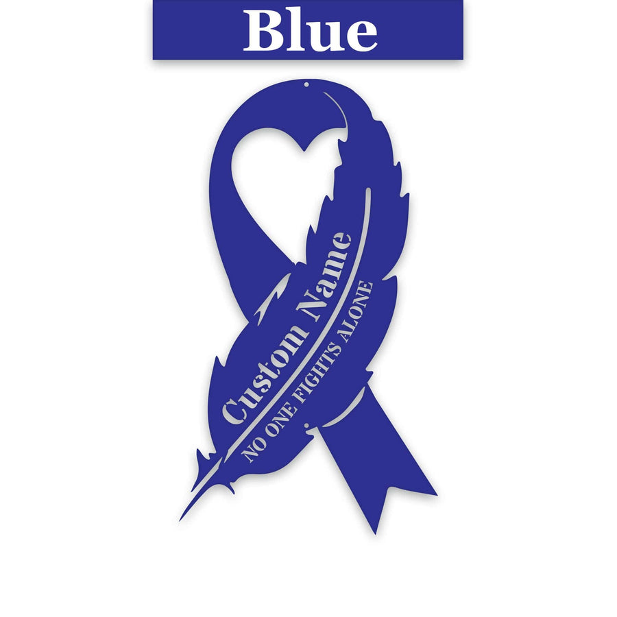 Personalized Awareness Ribbon Metal Sign