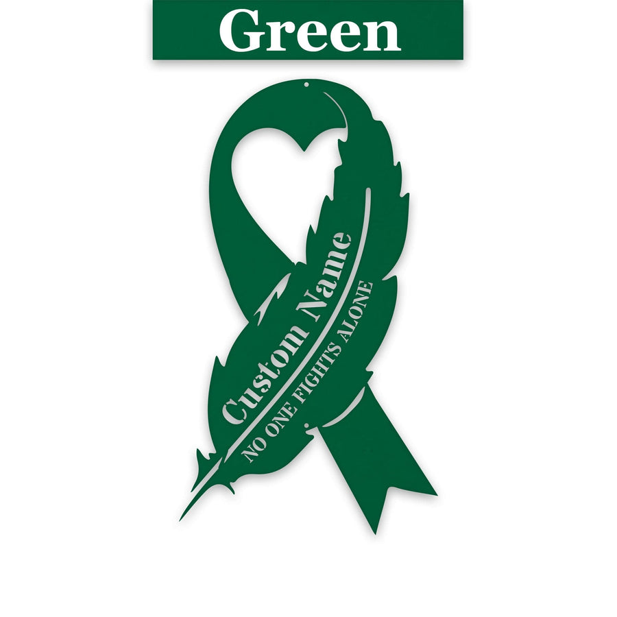 Personalized Awareness Ribbon Metal Sign