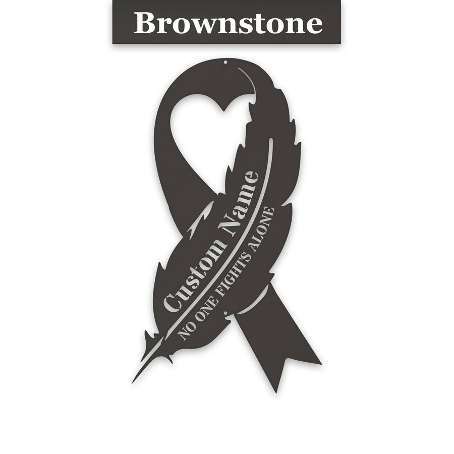 Personalized Awareness Ribbon Metal Sign