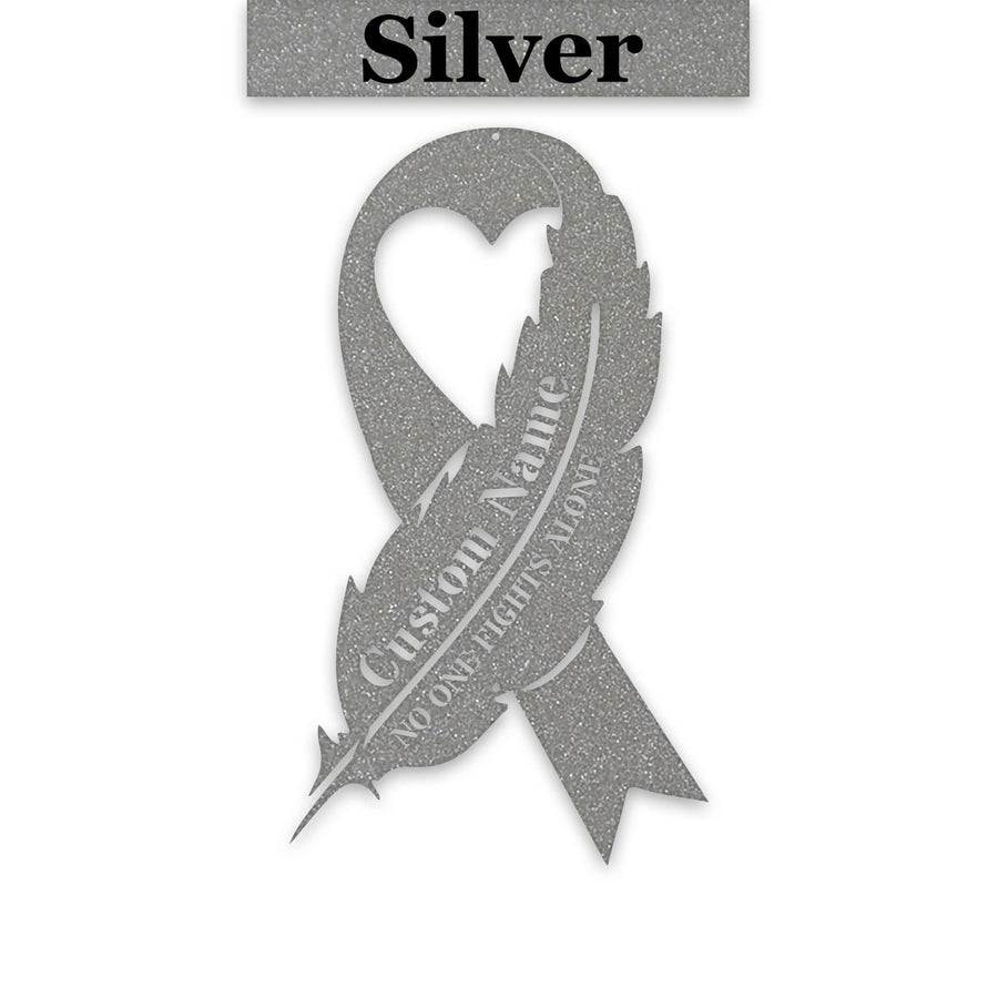 Personalized Awareness Ribbon Metal Sign