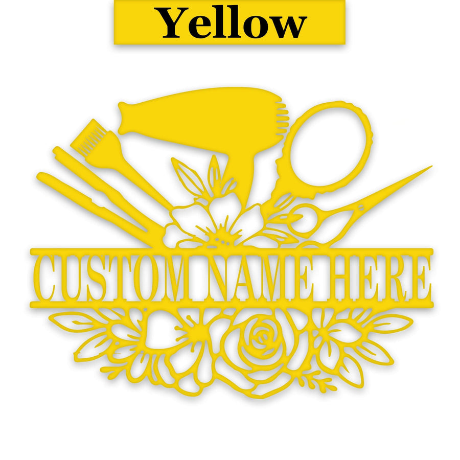 Personalized Beauty Bar Bouquet Metal Sign