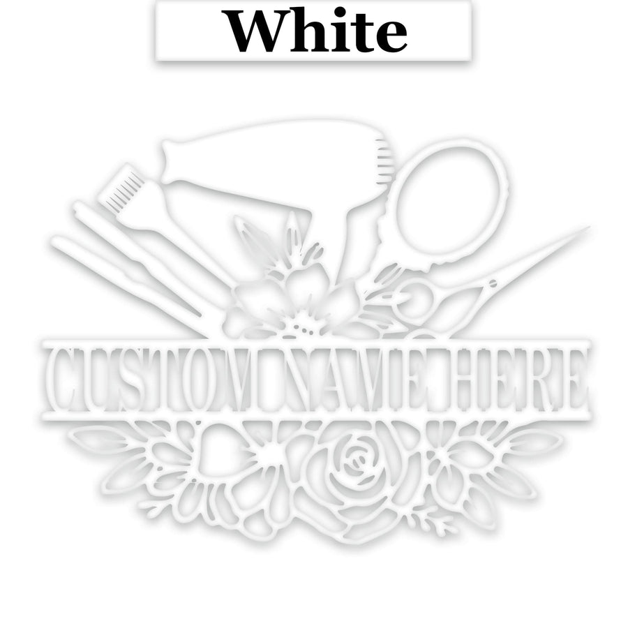 Personalized Beauty Bar Bouquet Metal Sign