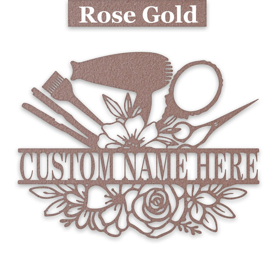 Personalized Beauty Bar Bouquet Metal Sign