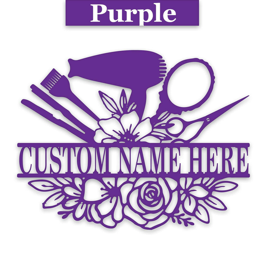 Personalized Beauty Bar Bouquet Metal Sign