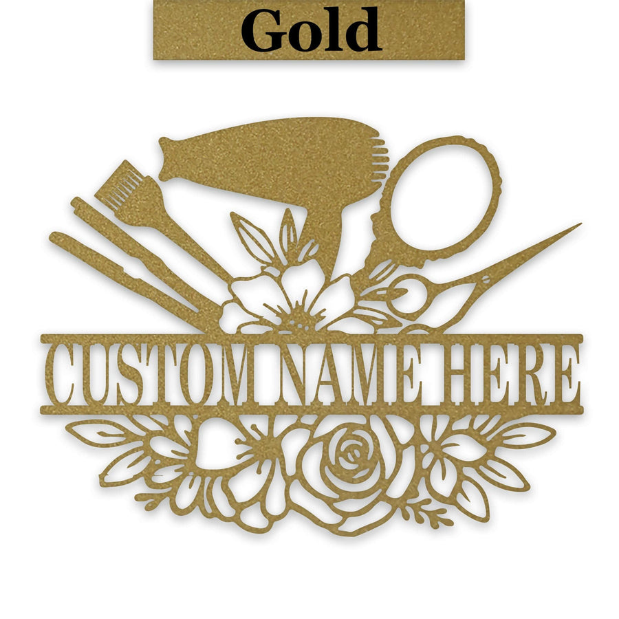 Personalized Beauty Bar Bouquet Metal Sign
