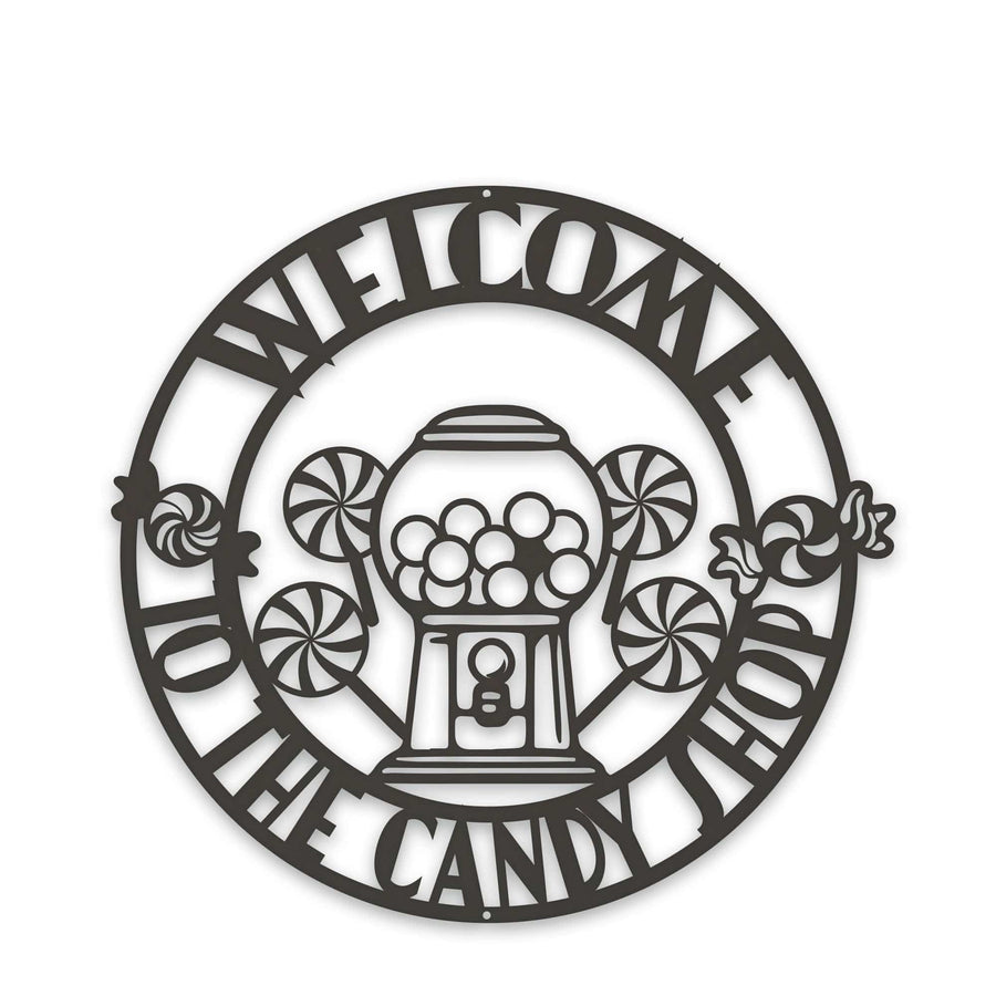 Personalized Candy Shop Metal Sign, Sweets, Custom