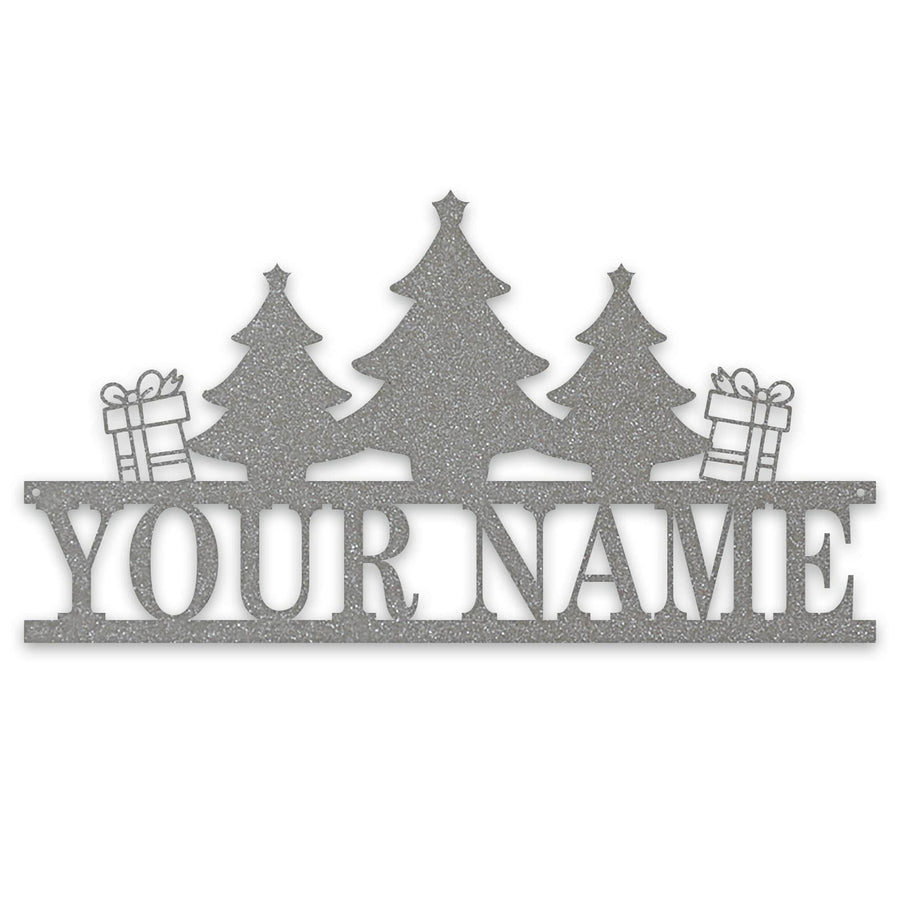 Personalized Christmas Name Plate - Custom Holiday Sign | Metal Christmas Plaque