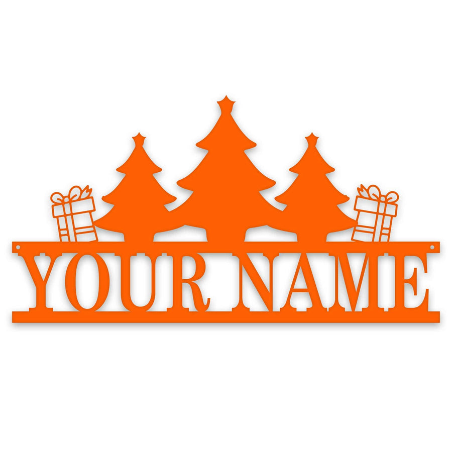 Personalized Christmas Name Plate - Custom Holiday Sign | Metal Christmas Plaque
