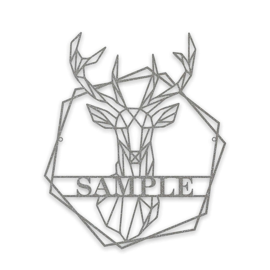 Personalized Geometrix Buck Metal Sign