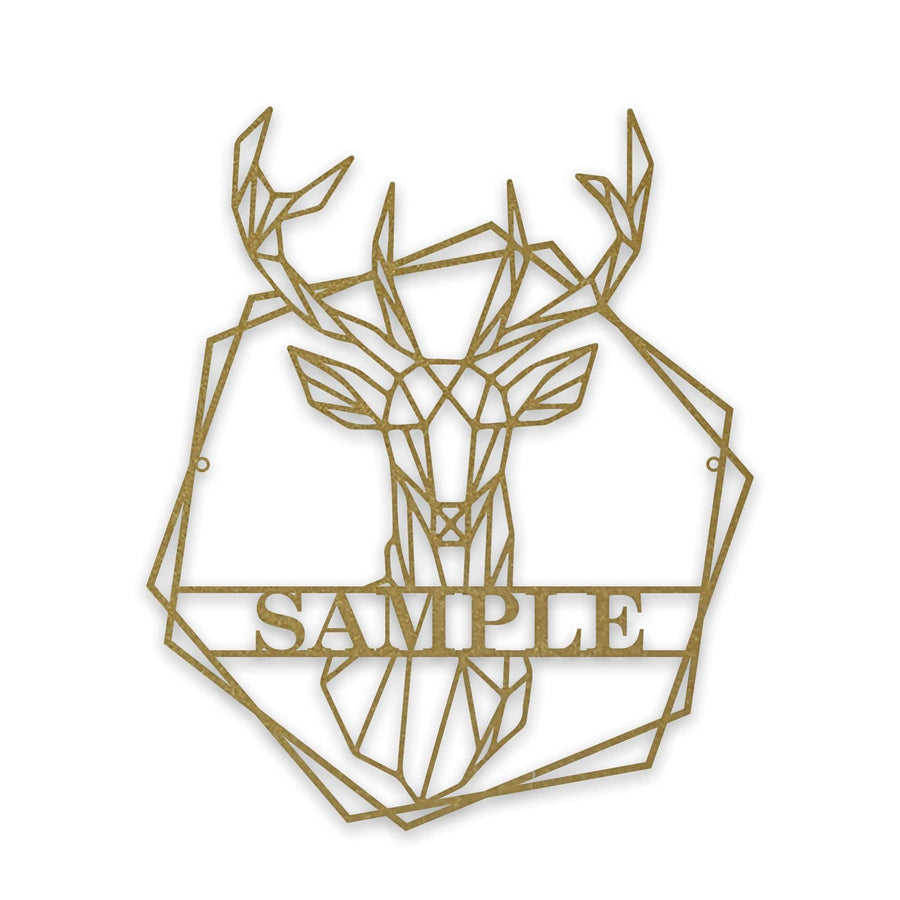 Personalized Geometrix Buck Metal Sign