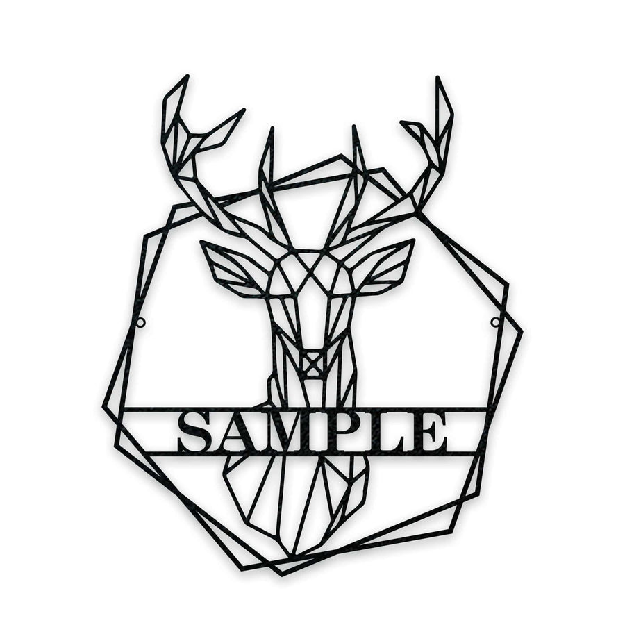 Personalized Geometrix Buck Metal Sign