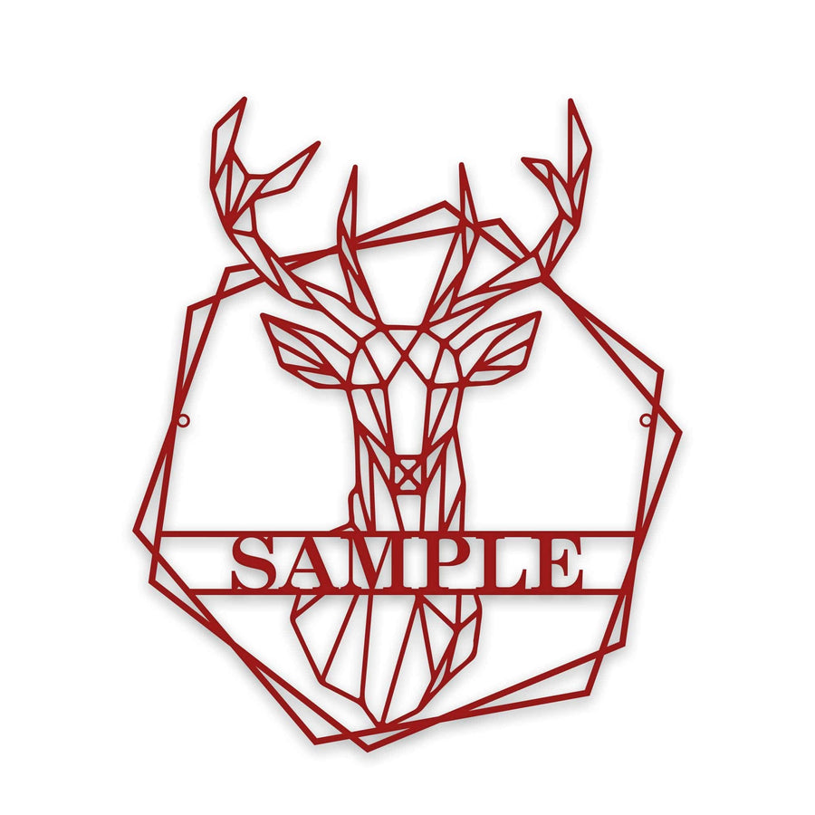 Personalized Geometrix Buck Metal Sign