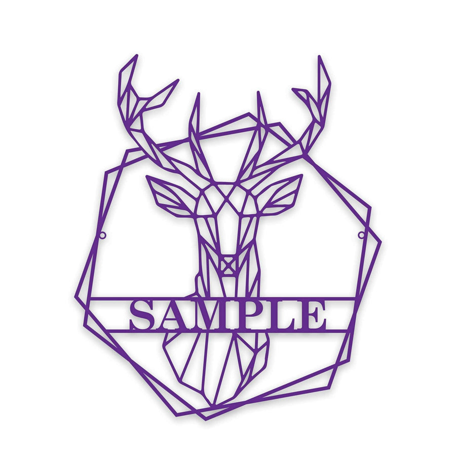 Personalized Geometrix Buck Metal Sign