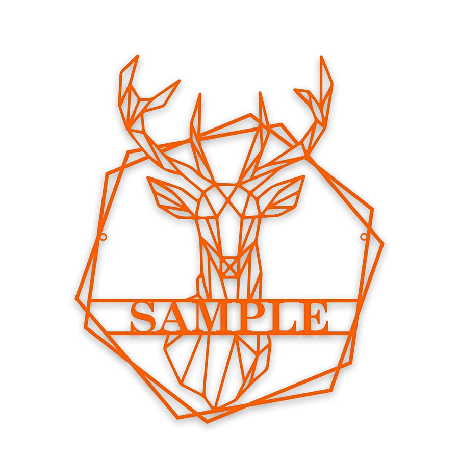 Personalized Geometrix Buck Metal Sign