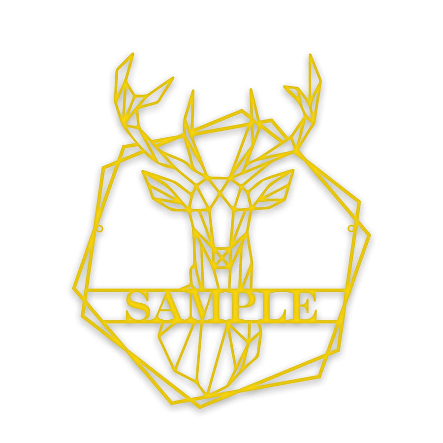 Personalized Geometrix Buck Metal Sign