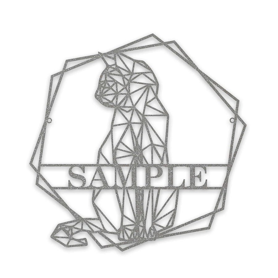 Personalized Geometrix Cat Metal Sign