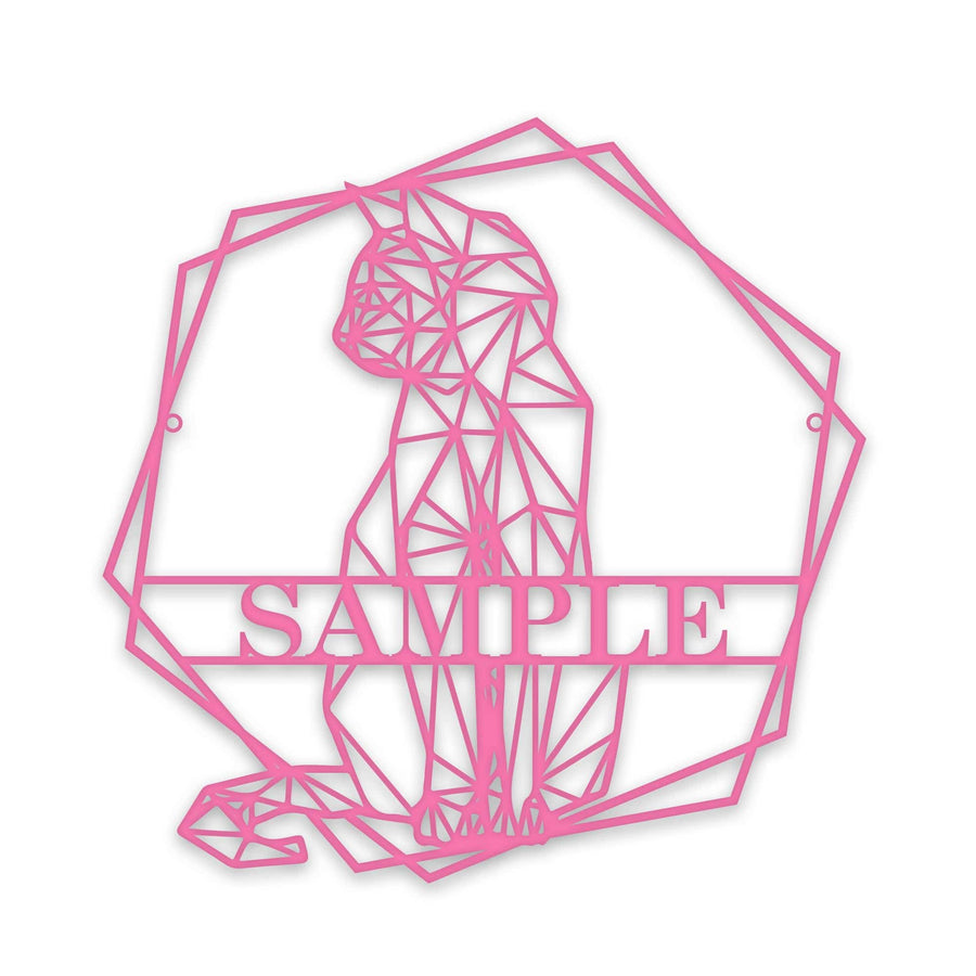Personalized Geometrix Cat Metal Sign