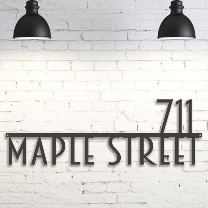 Personalized Modern Deco Address Sign