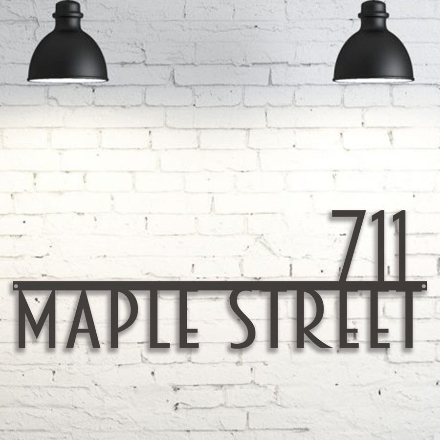 Personalized Modern Deco Address Sign