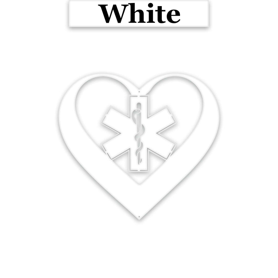 Personalized Paramedic Heart Metal Sign