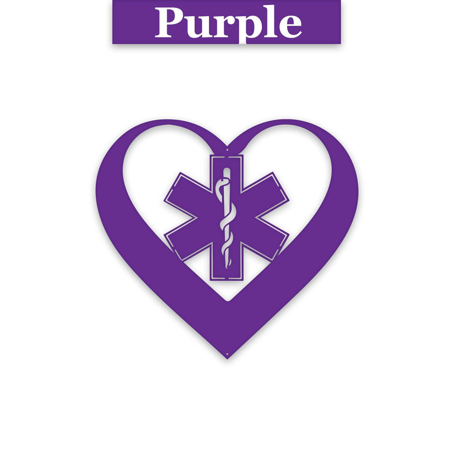 Personalized Paramedic Heart Metal Sign