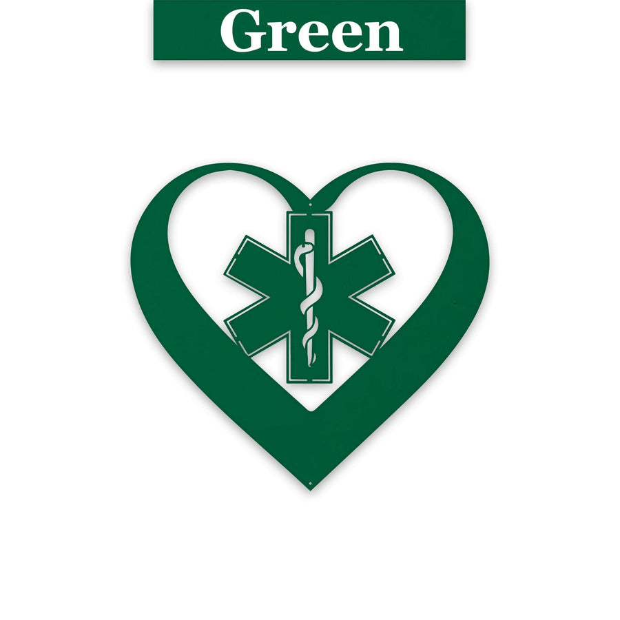 Personalized Paramedic Heart Metal Sign
