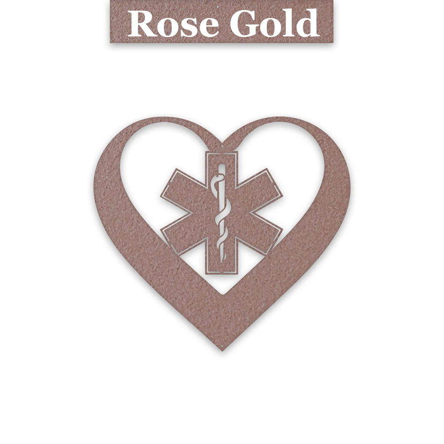 Personalized Paramedic Heart Metal Sign