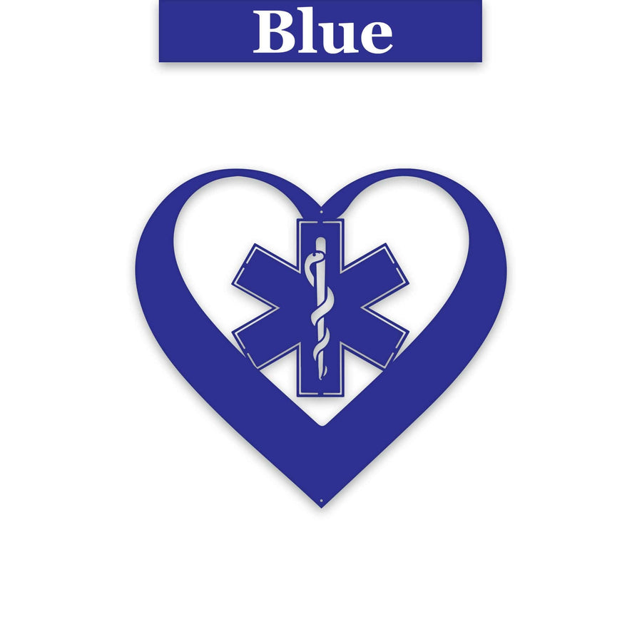 Personalized Paramedic Heart Metal Sign