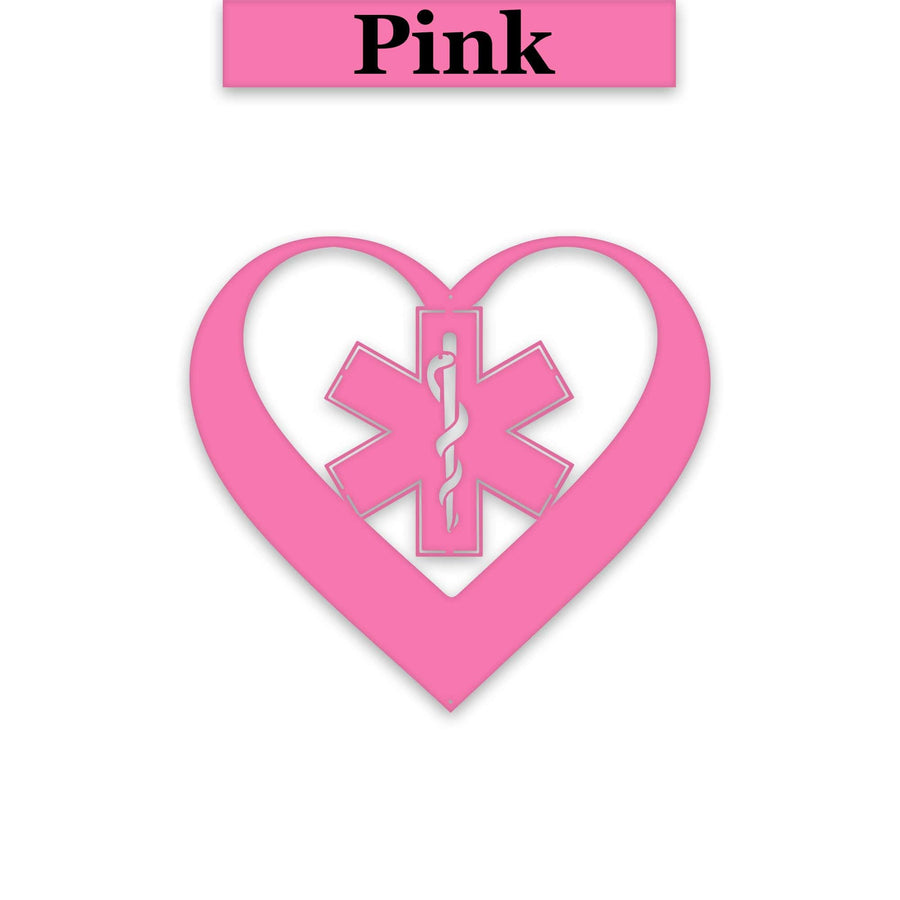 Personalized Paramedic Heart Metal Sign