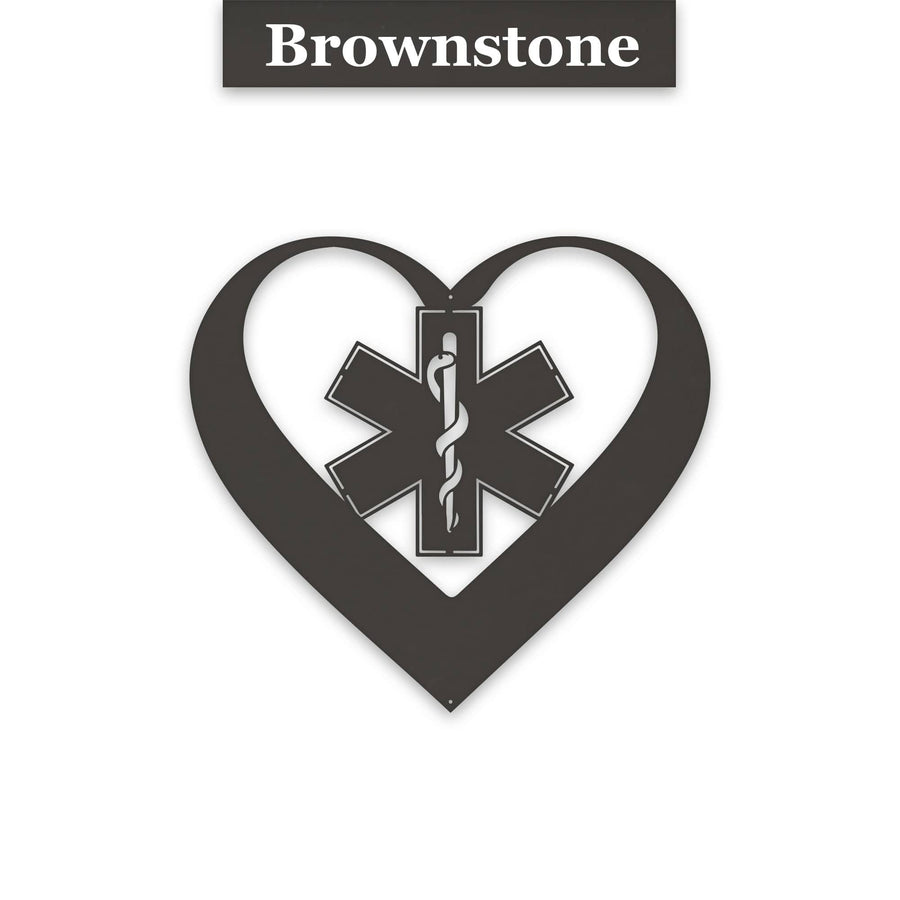 Personalized Paramedic Heart Metal Sign