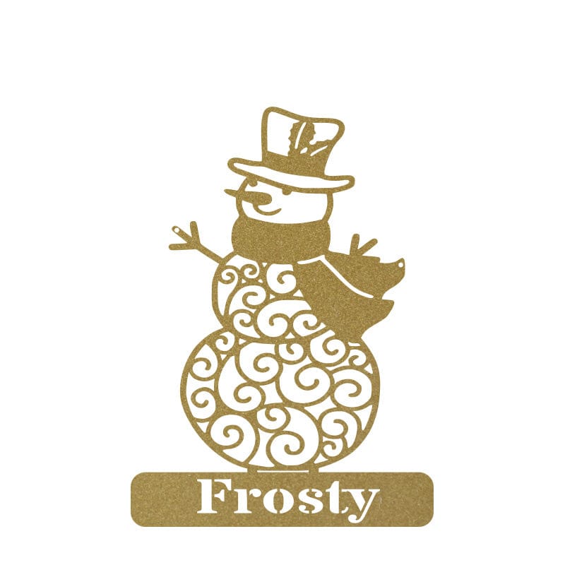 Personalized Snowman Metal Wall Art