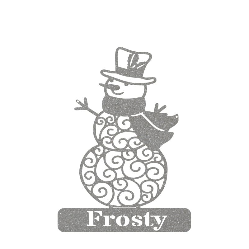Personalized Snowman Metal Wall Art