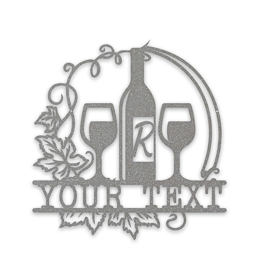 Wine Vine Personalized Metal Wall Art | Custom Indoor-Outdoor Sign