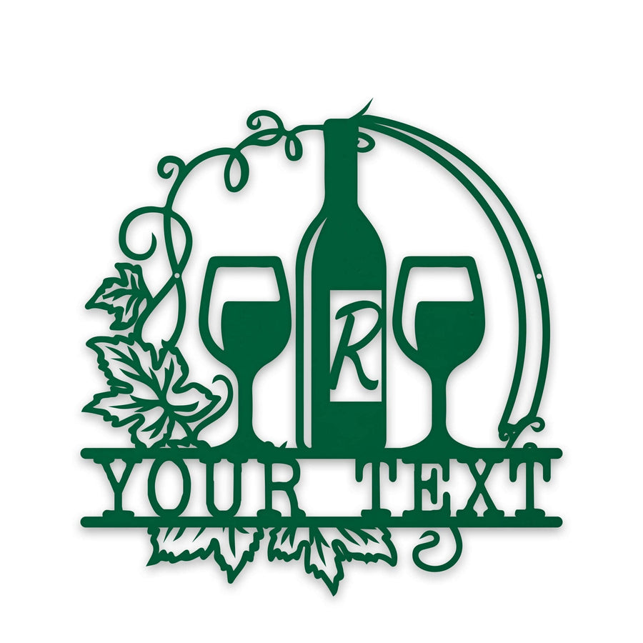 Wine Vine Personalized Metal Wall Art | Custom Indoor-Outdoor Sign