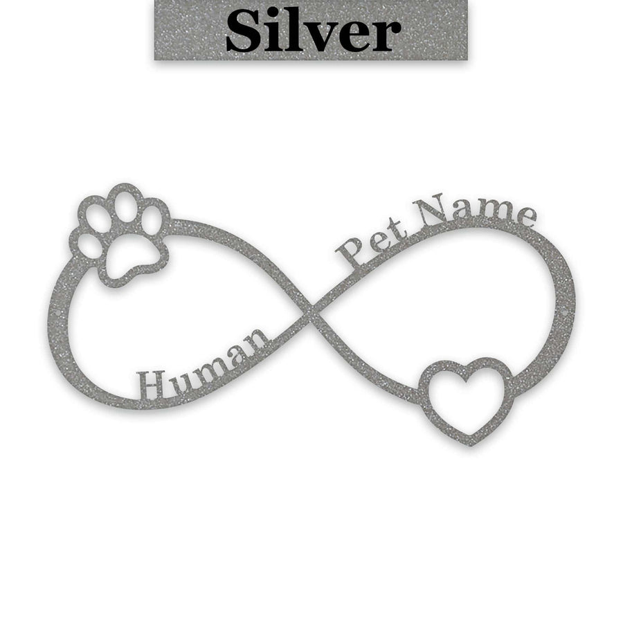 Pet Infinity Monogram Personalized Metal Sign
