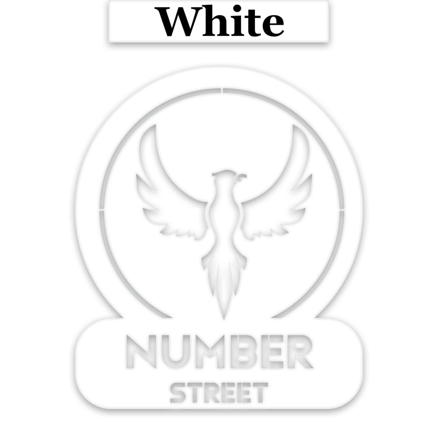 Phoenix Circle Customizable Metal Address or Nameplate