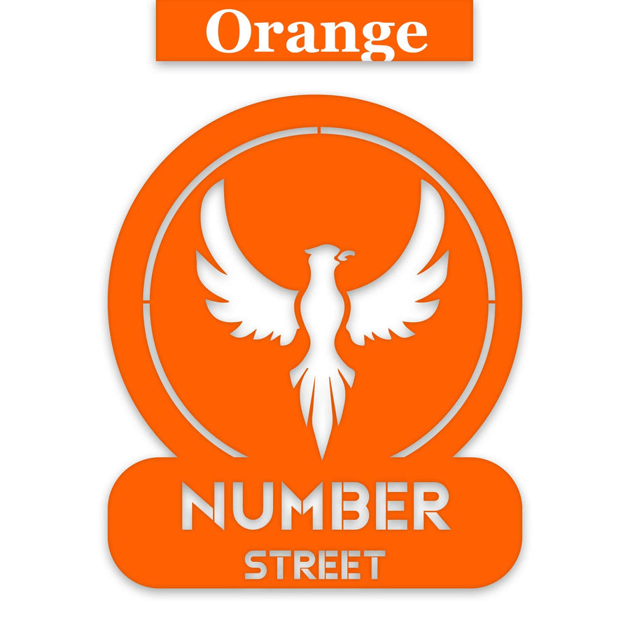 Phoenix Circle Customizable Metal Address or Nameplate