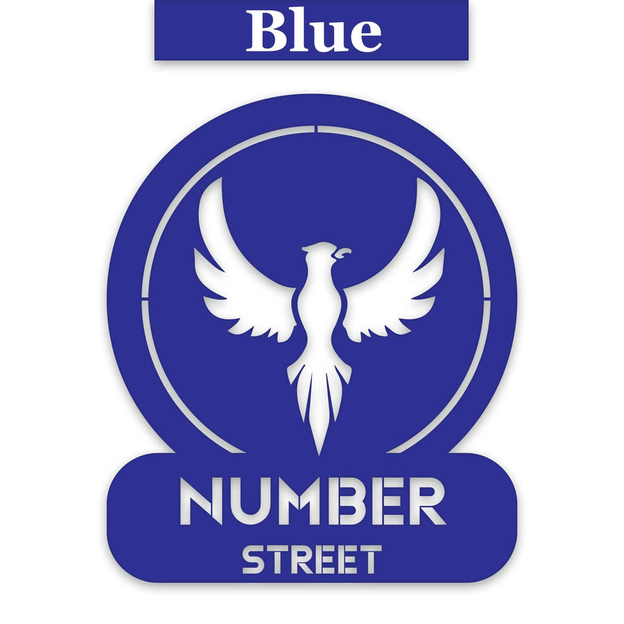 Phoenix Circle Customizable Metal Address or Nameplate