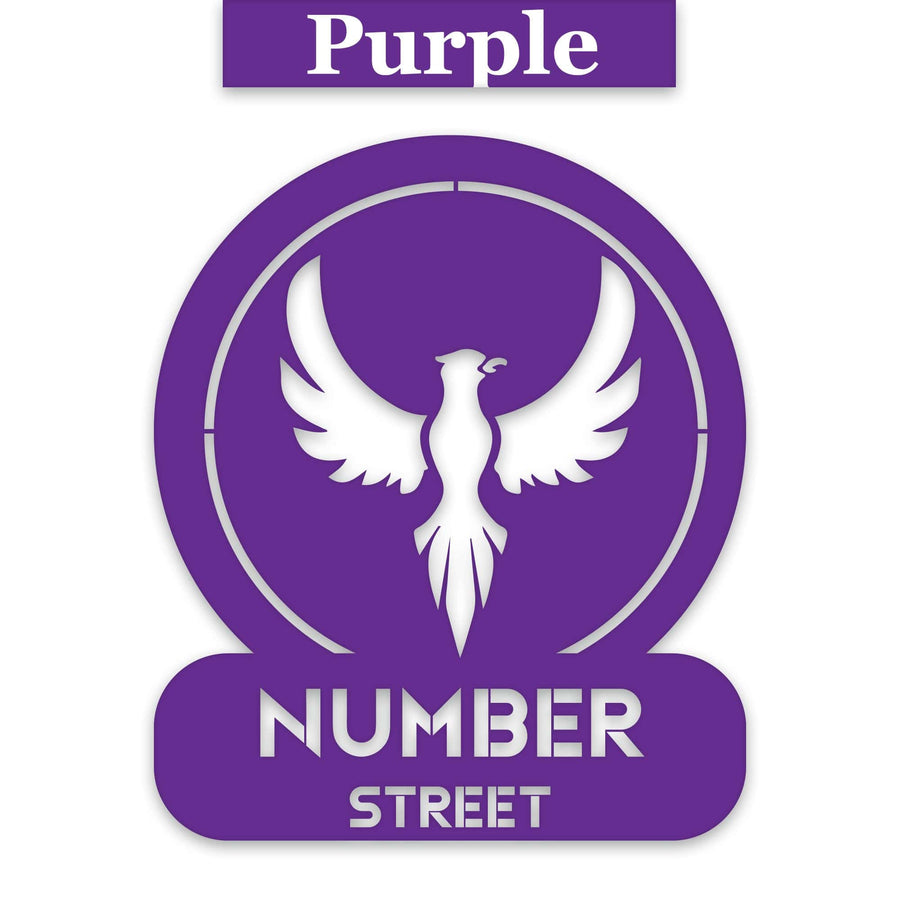 Phoenix Circle Customizable Metal Address or Nameplate