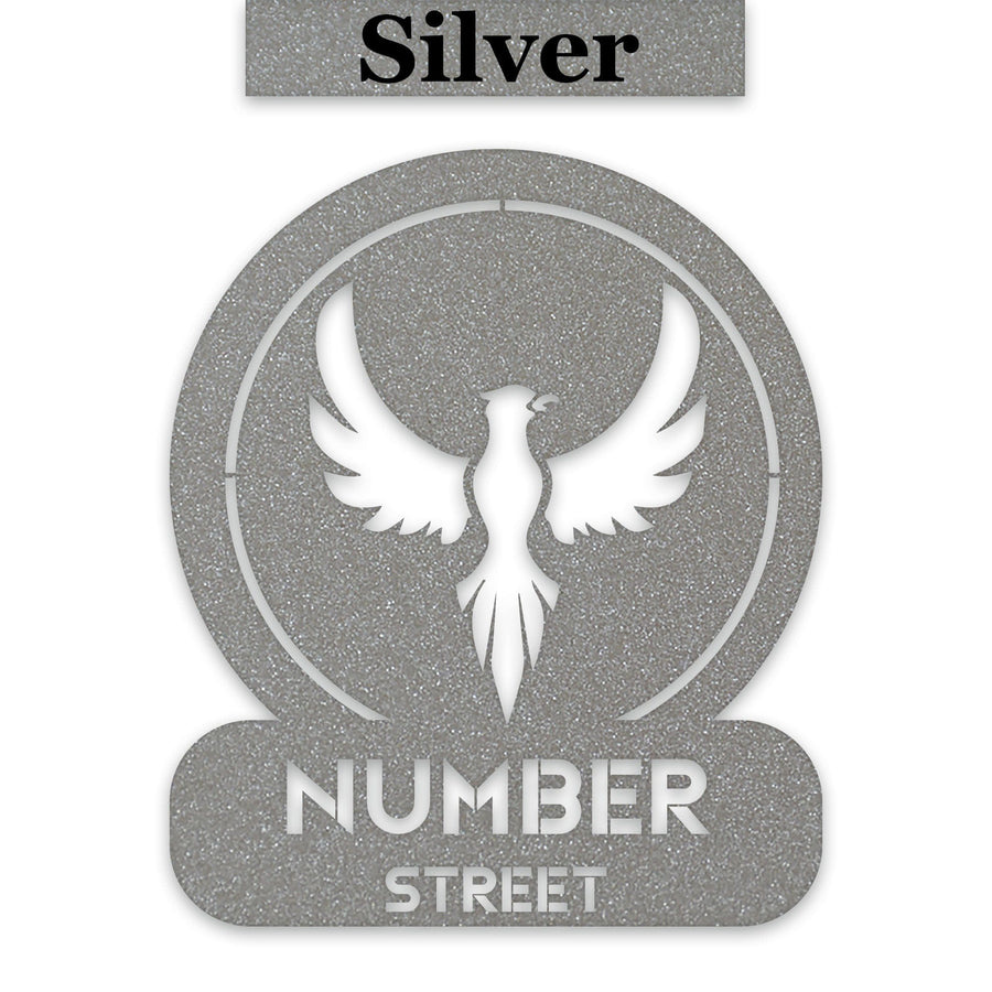 Phoenix Circle Customizable Metal Address or Nameplate