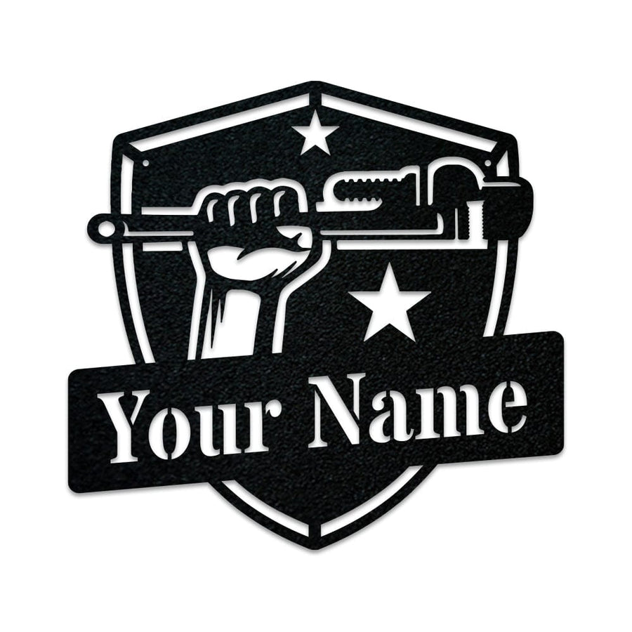 Plumber Custom Metal Sign – Personalized Durable Steel Shop Sign with Powder Coated Finish