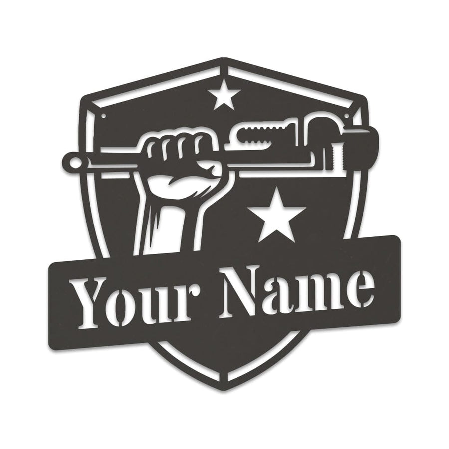 Plumber Custom Metal Sign – Personalized Durable Steel Shop Sign with Powder Coated Finish