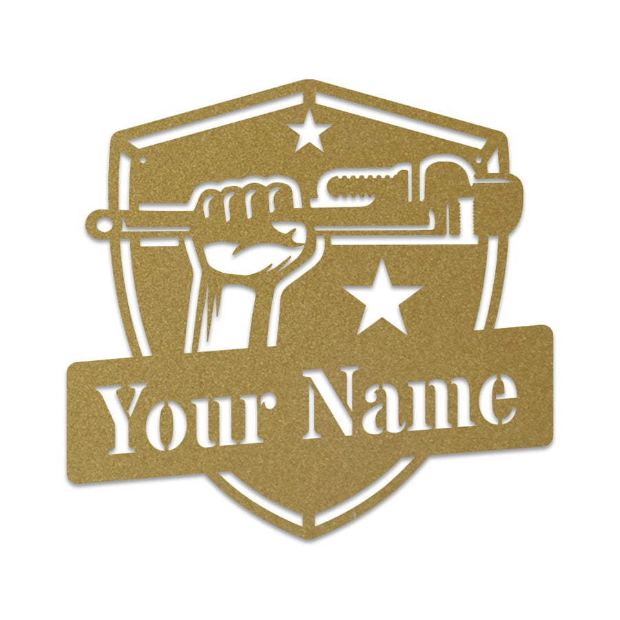 Plumber Custom Metal Sign – Personalized Durable Steel Shop Sign with Powder Coated Finish