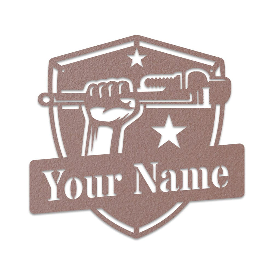 Plumber Custom Metal Sign – Personalized Durable Steel Shop Sign with Powder Coated Finish
