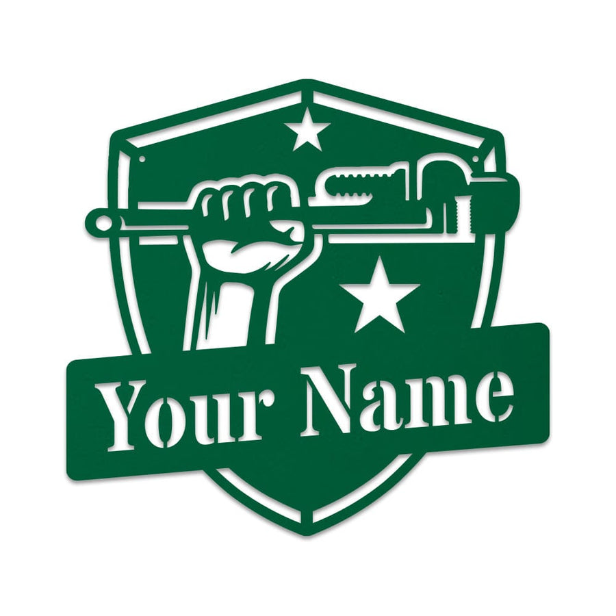 Plumber Custom Metal Sign – Personalized Durable Steel Shop Sign with Powder Coated Finish