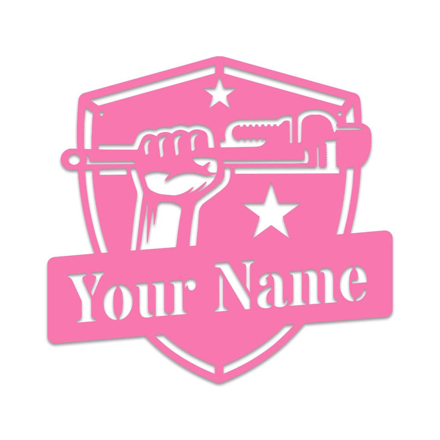 Plumber Custom Metal Sign – Personalized Durable Steel Shop Sign with Powder Coated Finish