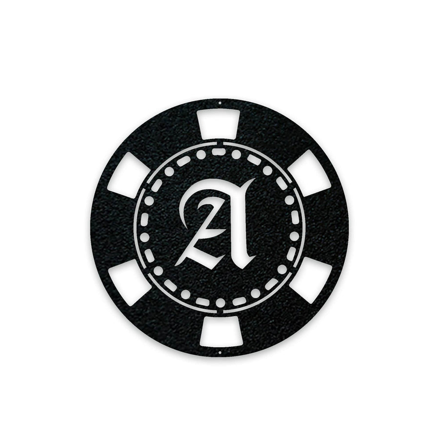 Poker Chip Metal Sign
