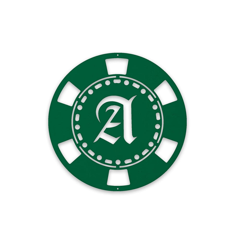 Poker Chip Metal Sign